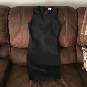 Black midi bandage dress